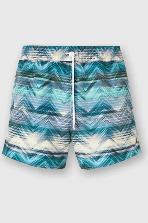 Missoni Boxer mare con stampa macro zig zag dégradé, Uomo