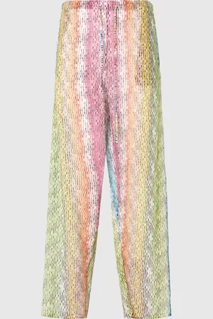 Missoni Pantaloni in misto cotone e seta stampato con coulisse, Donna