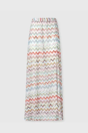 Missoni Gonna copricostume lunga con zig zag lamé 3D e spacco, Donna