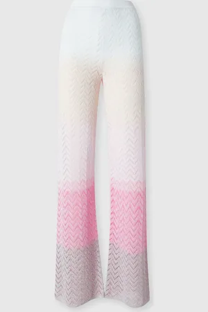 Missoni Pantaloni dritti in viscosa chevron sfumata, Donna