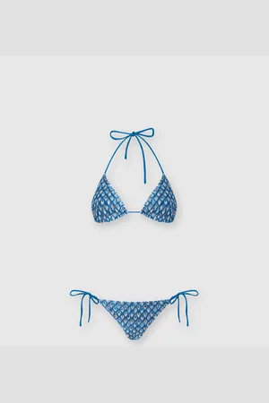 Missoni Bikini a triangolo in viscosa motivo conchiglia lamé, Donna