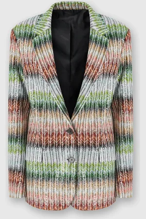Missoni Blazer in maglia zig zag dégradé con paillettes, Donna