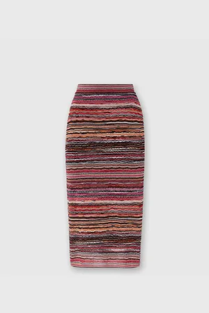 Missoni Gonna longuette in viscosa goffrata lamé motivo onde, Donna