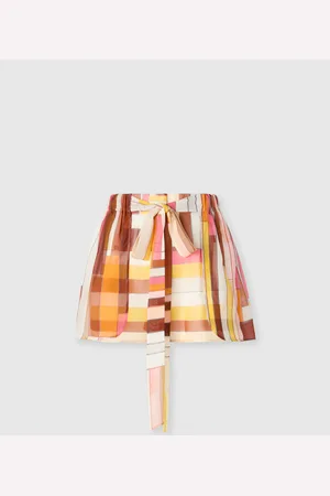 Missoni Shorts copricostume in seta stampata con cintura, Donna