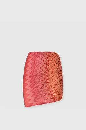 Missoni Minigonna copricostume in nylon stretch zig zag lamé, Donna