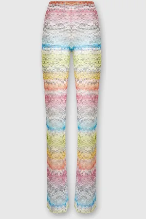 Missoni Pantaloni dritti in tulle stampato, Donna
