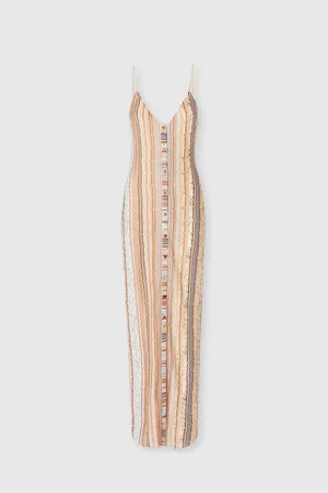 Missoni Abito smanicato con greca zig zag lamé e abbottonatura centrale, Donna
