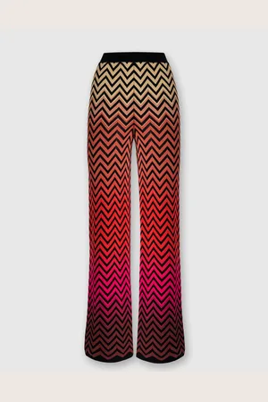 Missoni Pantaloni dritti motivo chevron dégradé, Donna