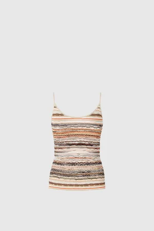 Missoni Canottiera in viscosa goffrata lamé motivo onde, Donna