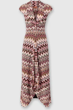 Missoni Abito lungo in cotone e viscosa zig zag, Donna