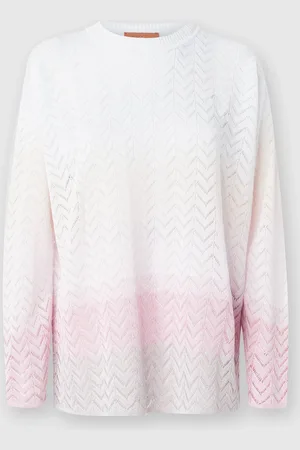 Missoni Maglia girocollo oversize in viscosa chevron sfumata, Donna