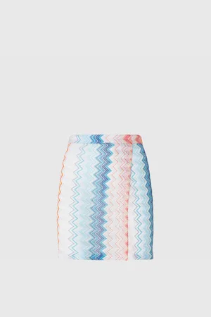 Missoni Minigonna pareo in misto viscosa zig zag lamé, Donna