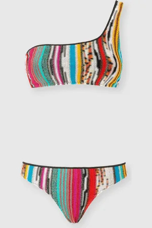 Missoni Bikini monospalla in viscosa fiammata lamé, Donna