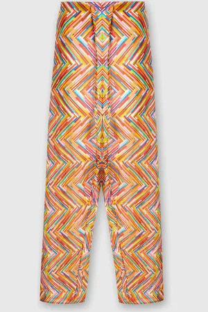 Missoni Pantaloni in misto cotone e seta stampato con coulisse, Donna