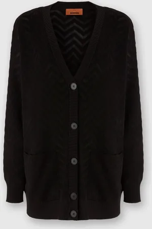 Missoni Cardigan oversize motivo chevron tono su tono, Donna