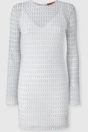 Missoni Mini-abito girocollo in viscosa lamé motivo pizzo, Donna