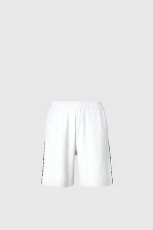 Missoni Shorts in spugna di cotone zig zag con profili a contrasto, Uomo