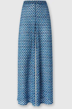 Missoni Pantapalazzo in viscosa motivo conchiglia lamé, Donna
