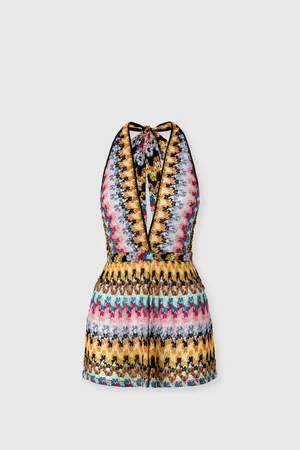Missoni Tuta corta in pizzo di viscosa lamé, Donna
