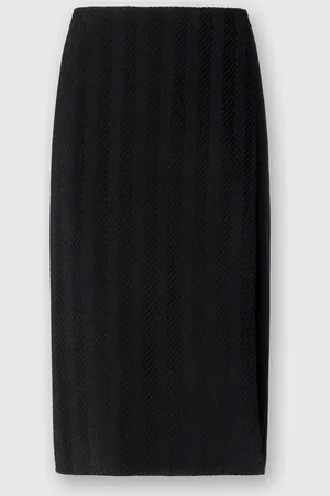 Missoni Gonna midi in cotone e viscosa zig zag tono su tono con spacco, Donna
