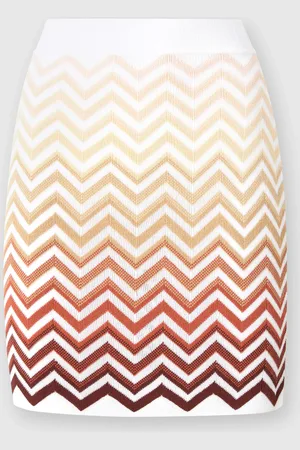 Missoni Minigonna in cotone e viscosa chevron dégradé, Donna