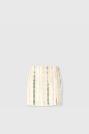 Missoni Minigonna in misto cotone motivo Caperdoni con spacco, Donna