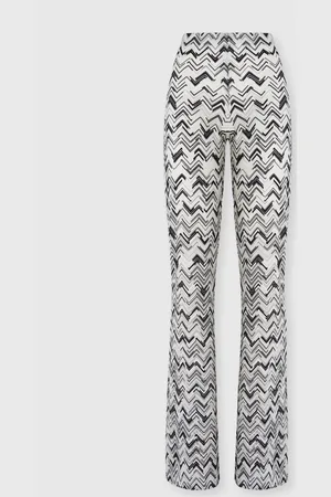 Missoni Pantaloni flare in misto viscosa zig zag fiammato, Donna