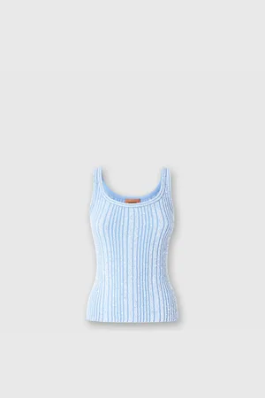 Missoni Canottiera a costine con paillettes, Donna