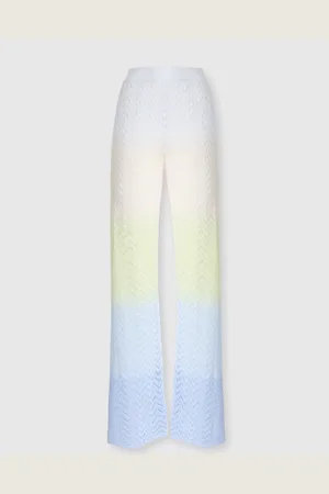 Missoni Pantaloni dritti in viscosa chevron sfumata, Donna