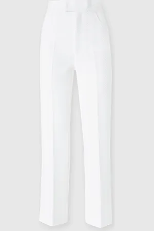 Missoni Pantaloni classici in cotone e viscosa zig zag con fondo crop, Donna