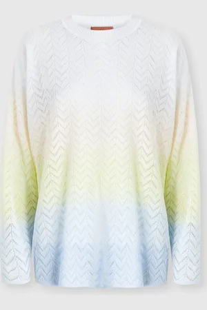 Missoni Maglia girocollo oversize in viscosa chevron sfumata, Donna