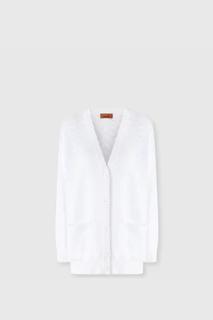 Missoni Cardigan oversize motivo chevron tono su tono, Donna