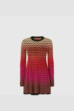 Missoni Mini-abito svasato motivo chevron dégradé, Donna