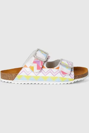 Missoni Sandali con doppia fascia stampa zig zag, Bambina