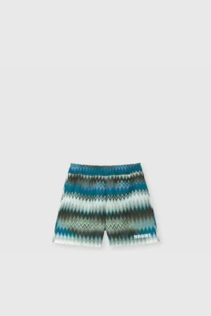 Missoni Costume stampa zig zag con logo ricamato, Bambino