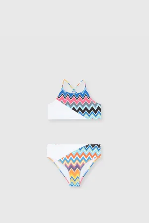 Missoni Bikini con top stampa zig zag, Bambina