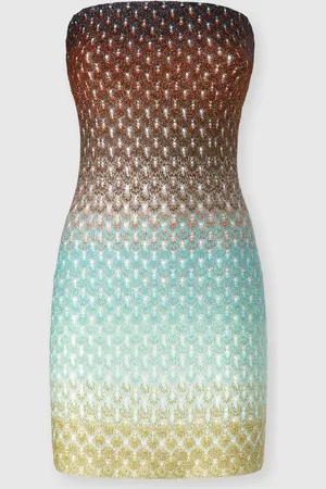 Missoni Miniabito senza spalline in pizzo dégradé, Donna