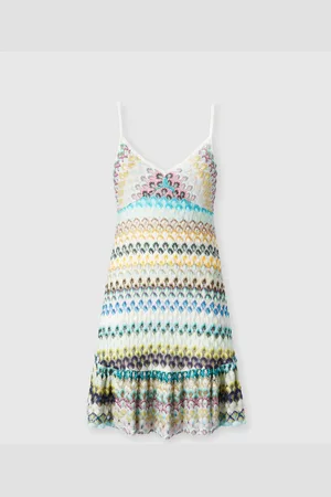 Missoni Miniabito senza maniche con gonna a balze in pizzo, Donna