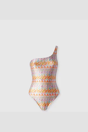 Missoni Costume intero monospalla in tessuto tecnico, Donna