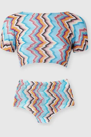 Missoni Bikini con top t-shirt e motivo zig zag, Donna