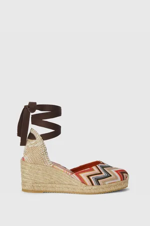 Missoni Espadrillas motivo zig zag con zeppa media, Donna