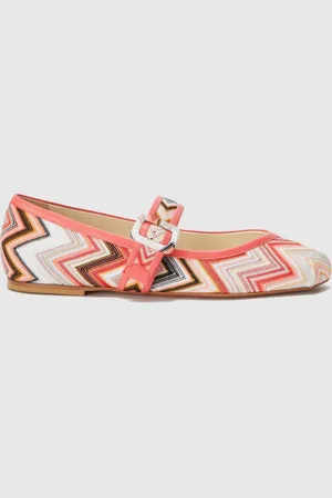 Missoni Ballerine con fibbia e laccetto regolabile lavorazione chevron, Donna