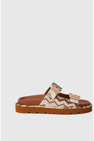 Missoni Sandalo con doppia fascia zig zag e fibbia, Donna