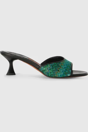 Missoni Sandali chevron con paillettes, Donna