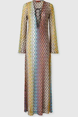 Missoni Caftano lungo con motivo zig zag, Donna