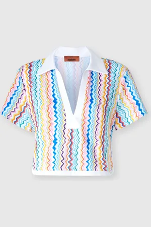 Missoni Top a maniche corte con scollo a V, Donna
