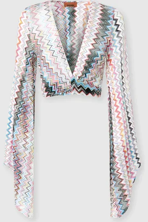Missoni Top in misto viscosa chevron con maniche ampie, Donna