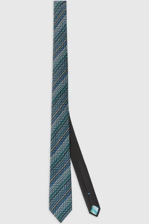 Missoni Cravatta in 100% seta ricamo zig zag, Uomo