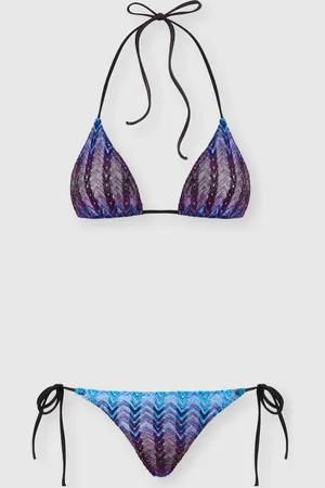 Missoni Bikini con motivo chevron in viscosa e lamé, Donna