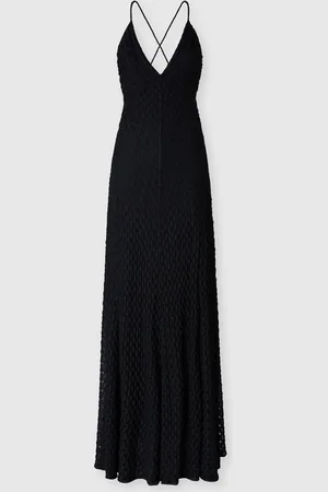 Missoni Abito lungo in viscosa con scollo a V in pizzo, Donna